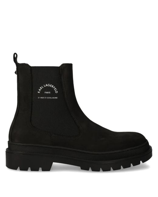 Karl Lagerfeld Black Outland Boots for men