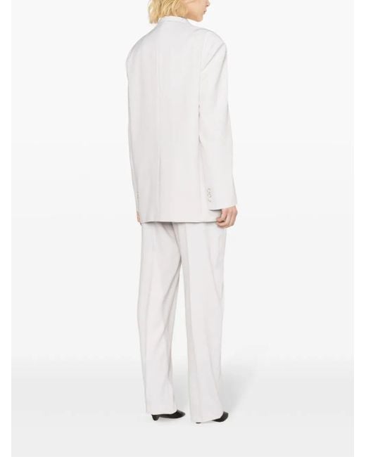 R.ev White Everly Single-Breasted Blazer