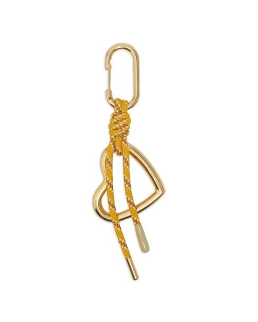 Bimba Y Lola Metallic Heart-Charm Carabiner-Detail Keyring