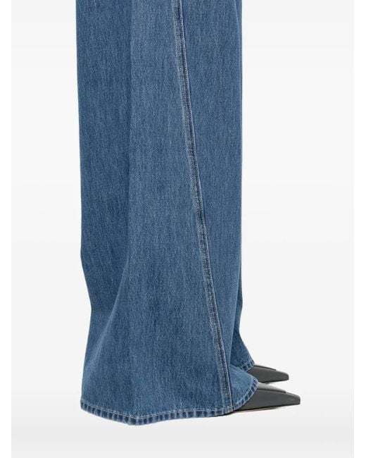 L'Agence Denim Jeans Met Stikseldetail in het Blue