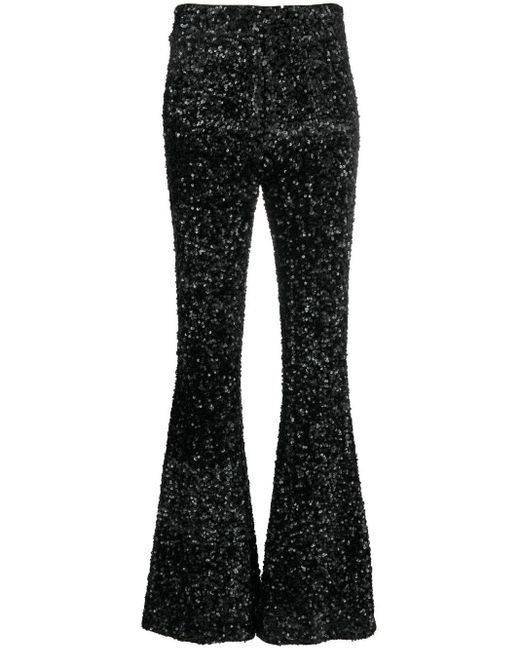 Dorothee Schumacher Sequin-embellished Bootcut Trousers in Black | Lyst