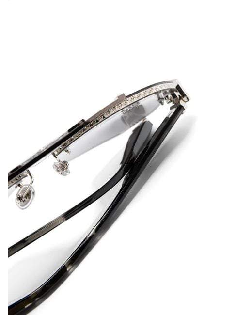 Philipp Plein Gray Pilot-Frame Sunglasses