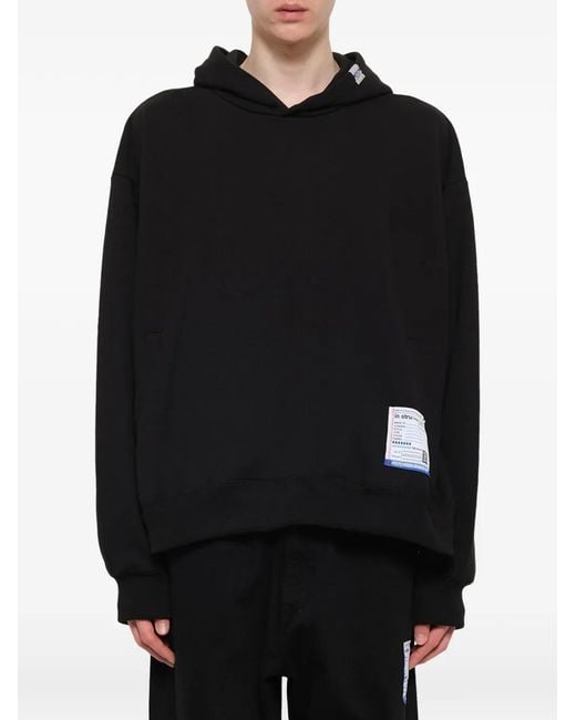 Maison Mihara Yasuhiro Blue Instrumental Logo-Patch Hoodie for men
