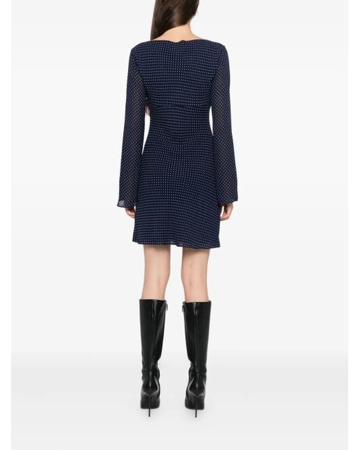 Reformation Blue Esra Mini Dress