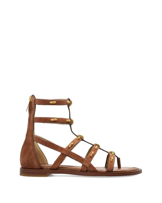 MICHAEL Michael Kors Brown Suede Sandals "Noa"