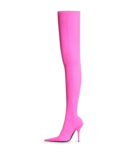 Balenciaga Pink X Adidas Knife 110mm Thigh-length Boots