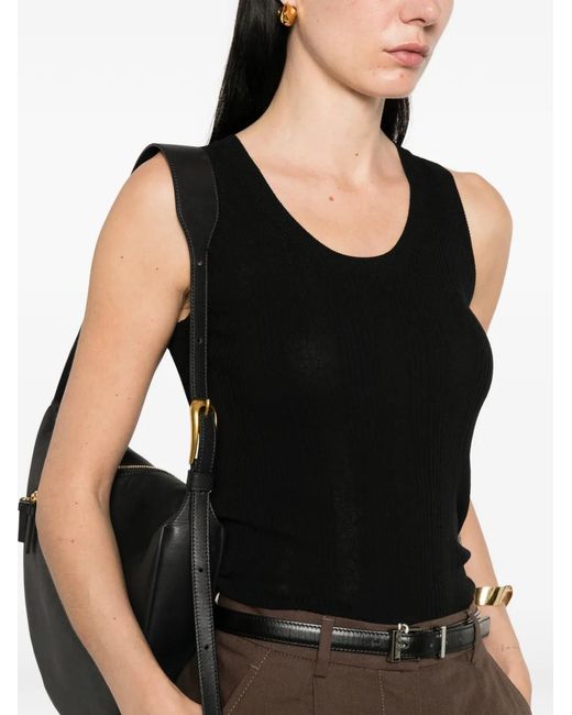 Weekend by Maxmara Geribbelde Top in het Black