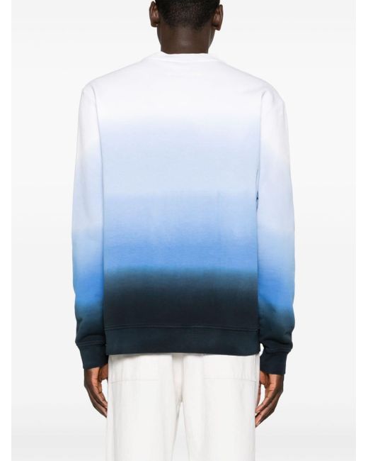 Karl Lagerfeld Blue Logo-print Ombré-effect Sweatshirt for men