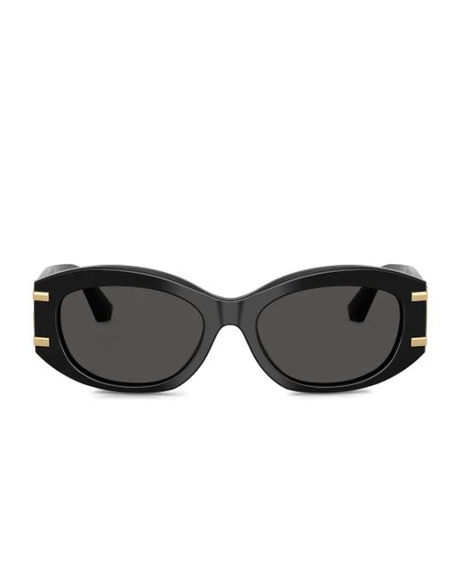 Dolce & Gabbana Black Dg Millennials Oval Sunglasses