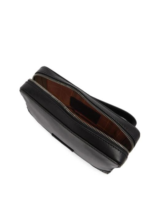 The Bridge Black Matteo Leather Clutch Bag for men