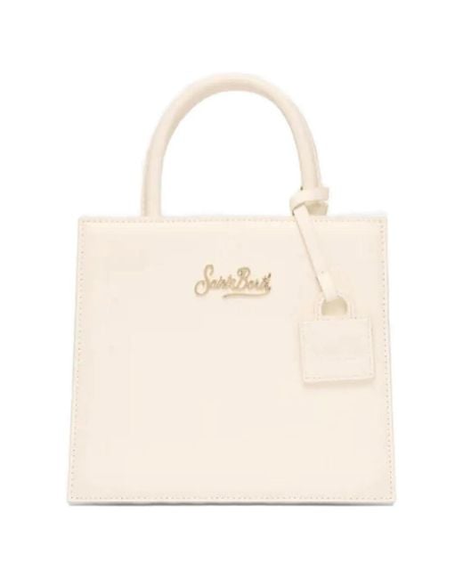 Mc2 Saint Barth Natural Mini Leather Tote Bag