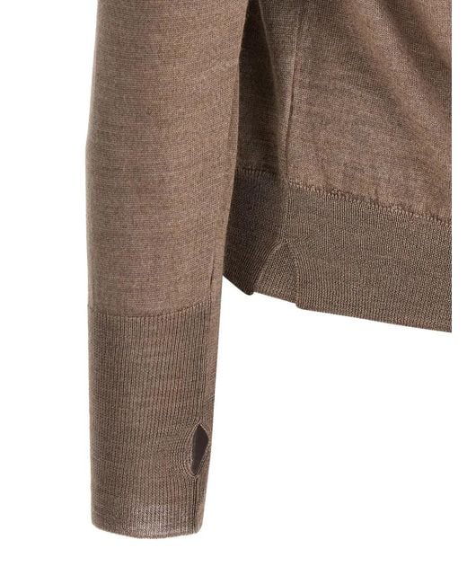 Ma'ry'ya Brown Pull À Col Rond for men