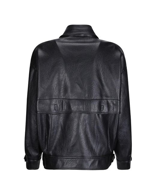 Source Unknown Black Vitellino Double-Breasted Jacket