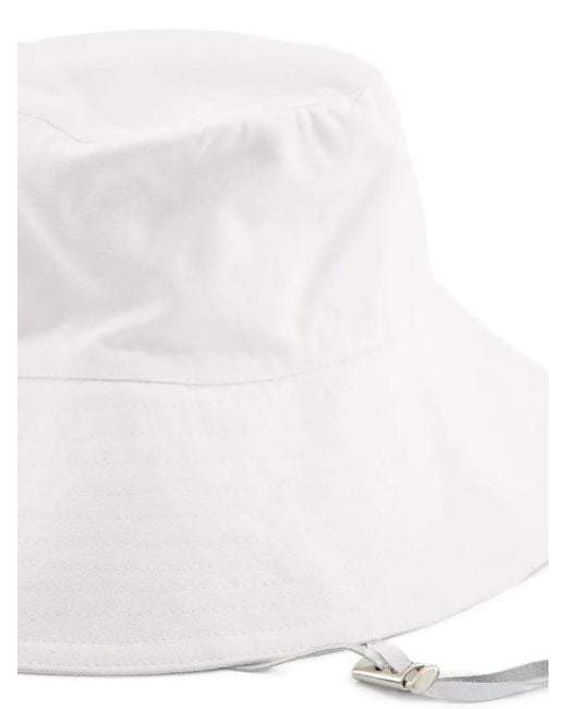 Sensi Studio White Adjustable-Band Linen Hat