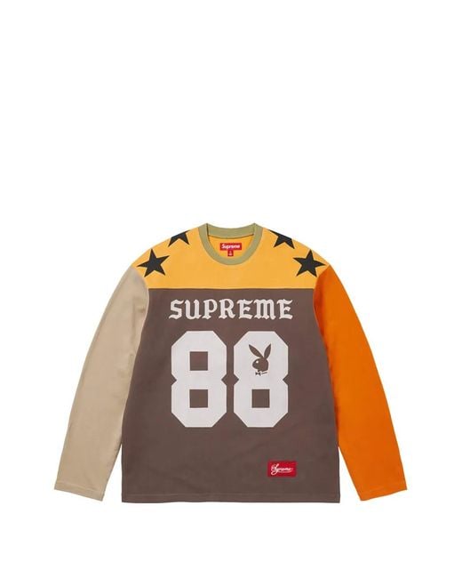 Supreme Orange X Playboy Sweat Colour Block for men