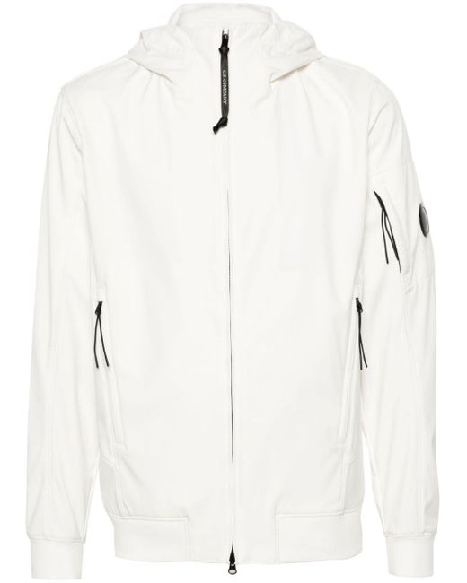 C P Company White Shell-r Hooded Acket for men