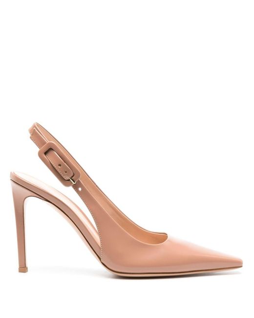 Gianvito Rossi Pink Lindsay 95mm Leather Pumps