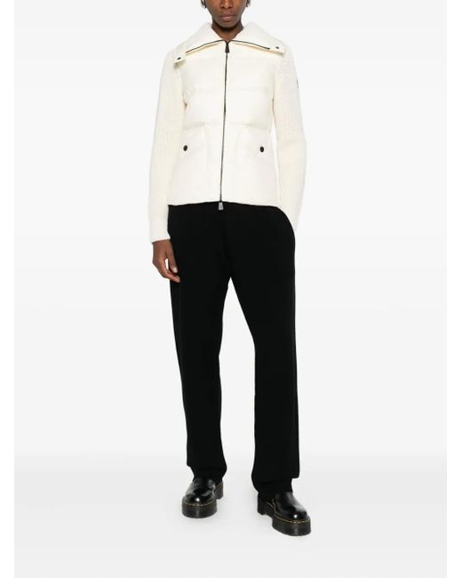 Moncler Natural Zip-Up Puffer Jacket