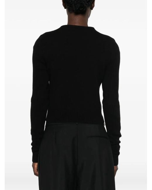 Saint Laurent Black Crew-Neck Long-Sleeve Sweater
