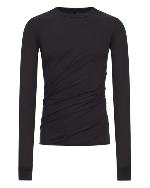 メンズ Rick Owens ドレープ ロングtシャツ Blue