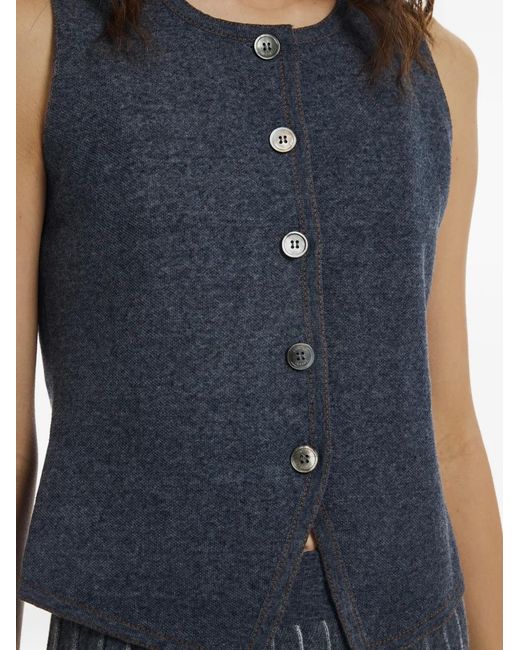 CRUSH Collection Blue Button Vest