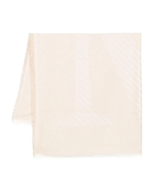 Sciarpa Con Effetto Jacquard di Max Mara in White
