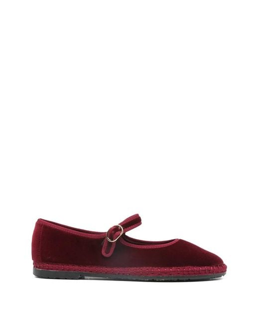 Flabelus Red Lucrecia One-Strap Ballet Flats
