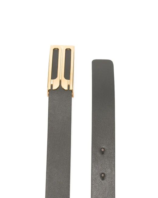 Victoria Beckham White Logo-Buckle Belt