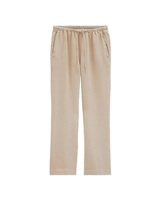 Marc O' Polo Natural Drawstring-Waist Straight Trousers