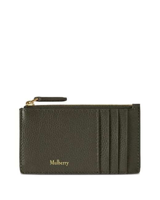 Mulberry Gray Zip-Up Card Holder