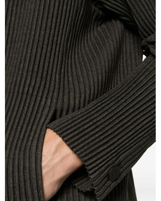 Homme Plissé Issey Miyake Black Pleated Single-Breasted Blazer for men