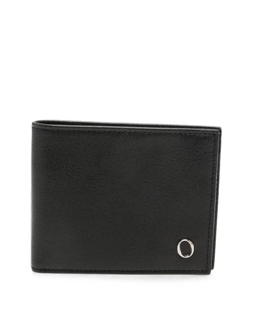 Orciani Black Micron Logo-Plaque Bifold Wallet for men