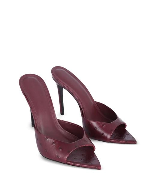 Black Suede Studio Purple Brea Point-Toe Sandals