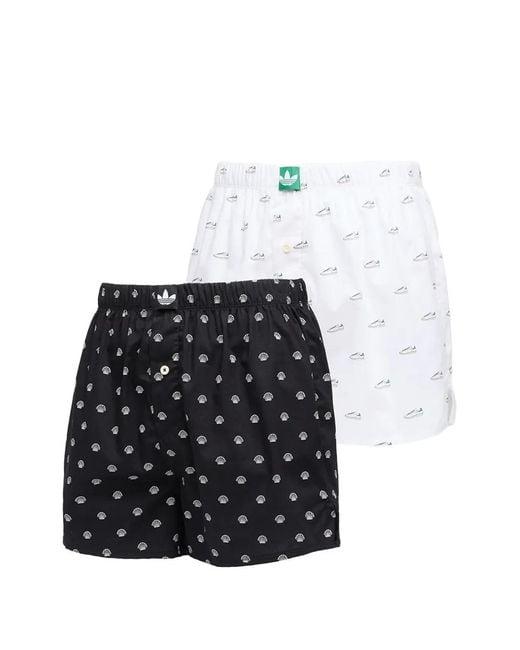 Adidas White Lot De Deux Boxers À Imprimé Graphique for men