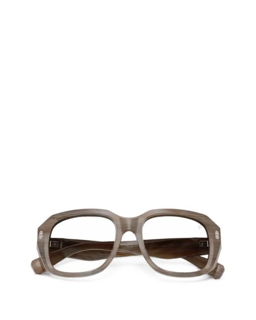 Brunello Cucinelli Gray Geometric-Frame Sunglasses