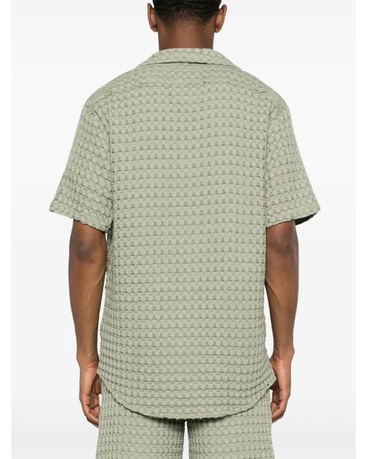 Oas Green Cuba Camp-Collar Shirt for men