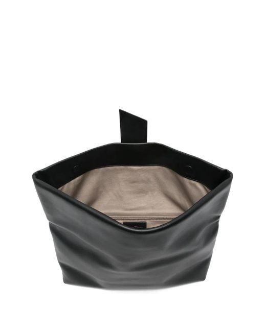 Emporio Armani Black Folded Leather Clutch Bag