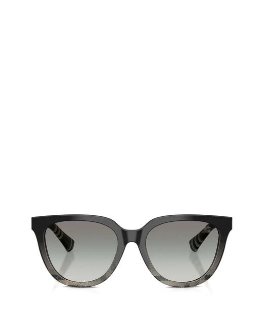 Burberry Gray Lunettes De Soleil À Monture Ronde