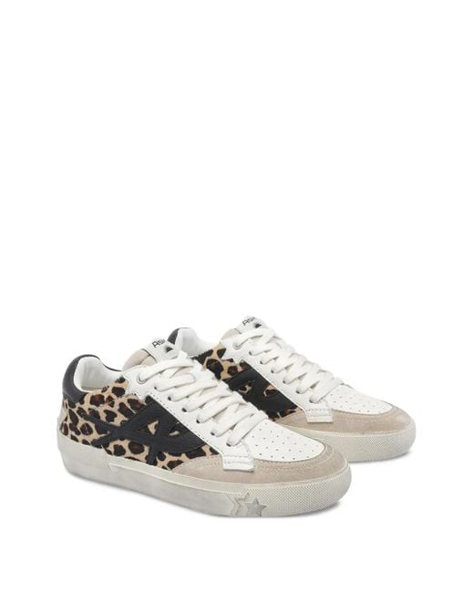 Ash Gray Moonlight Retro Leopard-Print Sneakers