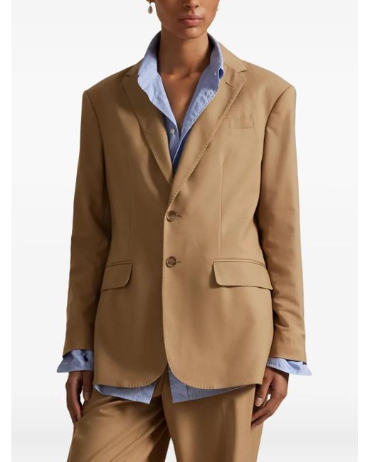 Polo Ralph Lauren Natural Two-Button Wool-Blend Blazer