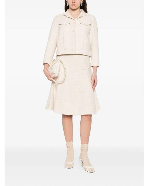 N°21 White Woven Pocket Jacket