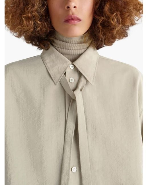 Lemaire タイネック シャツ Natural