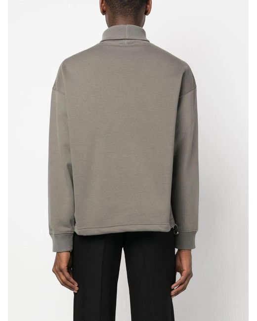 Giorgio Armani Gray Virgin Wool Roll Neck Jumper for men
