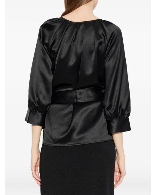 By Malene Birger Black Pacey Wrap Blouse