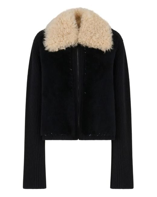 Veste À Col En Fourrure Marni en coloris Black