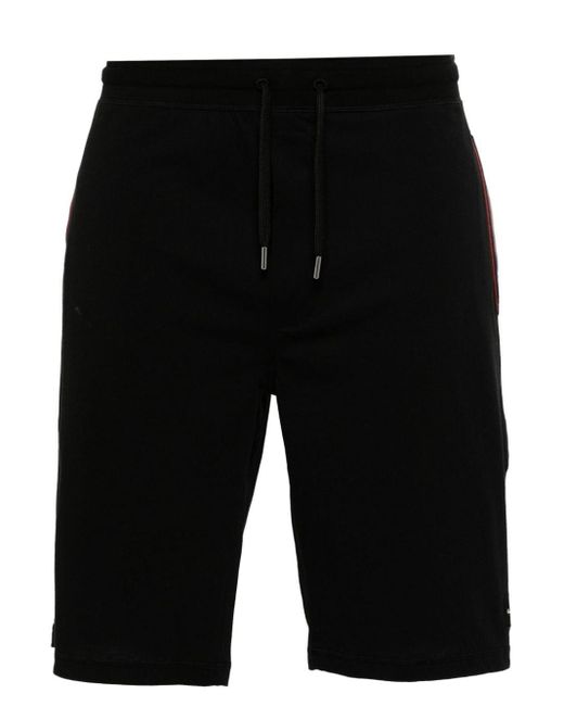 Paul Smith Jersey-Shorts mit Logo-Patch in Black für Herren