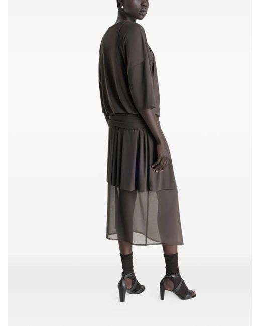 Lemaire White Double Layer Dress