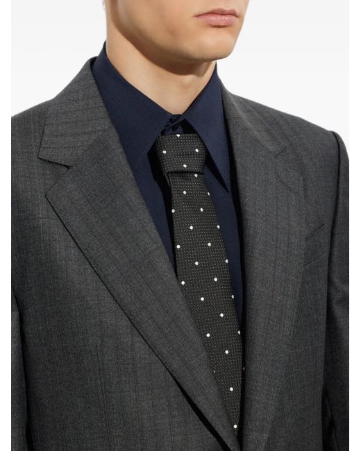 Dolce & Gabbana Black Polka-Dot Silk Tie for men