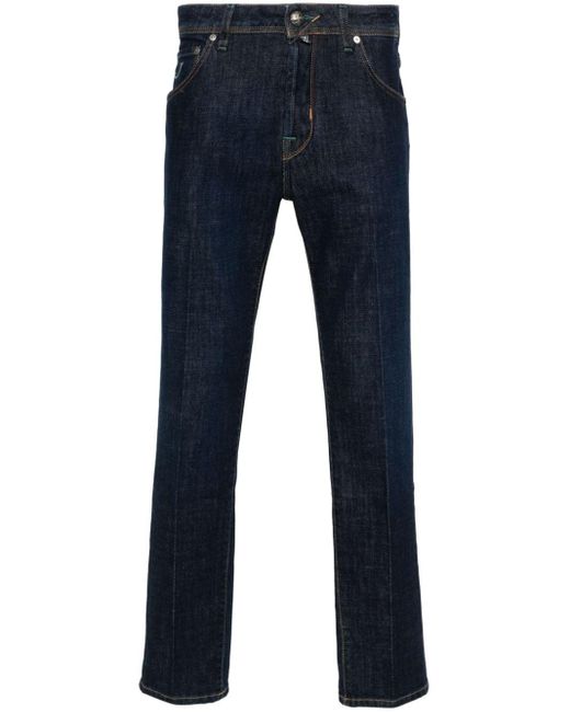 Jeans affusolati con ricamo di Jacob Cohen in Blue da Uomo