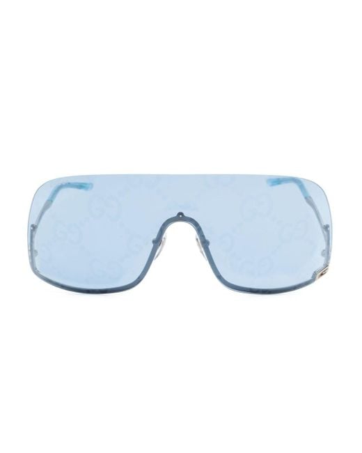 Gucci Blue Oversized Retro-frame Sunglasses